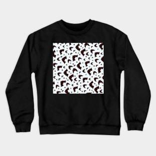 An black, white, creepy and eerie halloween bats pattern (halloween, witch, spooky, ghost, cat, cute, witchy, skeleton, creepy, halloween, goth, horror) Crewneck Sweatshirt